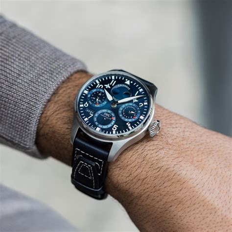 iwc big pilot perpetual calendar review|iwc big pilot blue dial.